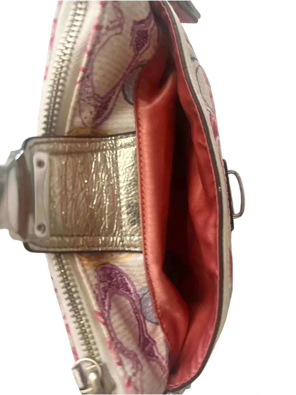 Coach Multicolor Signature Canvas Crossbody with Cream Strap
